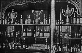 Lochburn Bar gantry with trophys 1945